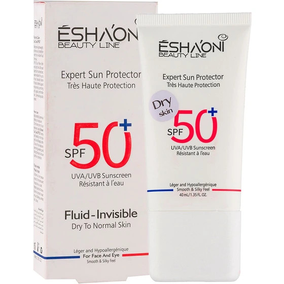ضد آفتاب لایت بژ اشاونی با SPF 50 مناسب پوست خشک تا نرمال حجم 40 میلی لیتر