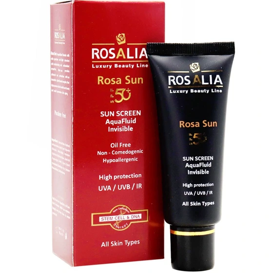 کرم ضد آفتاب بی رنگ رزالیا مدل Rosa Sun با SPF50