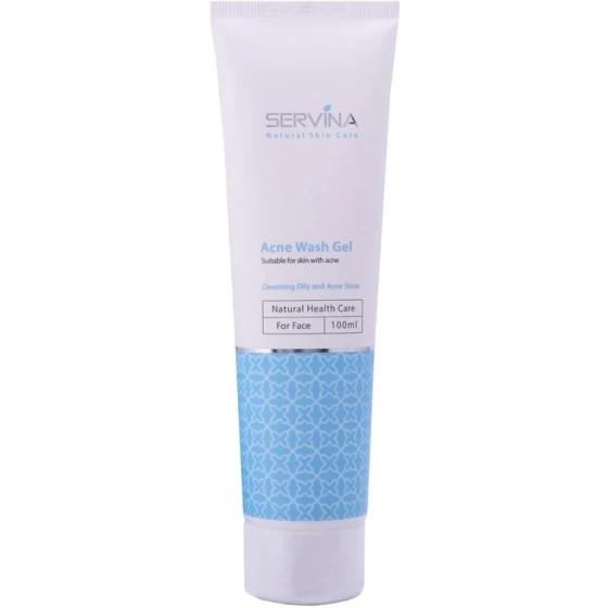 ژل شستشوی صورت سروینا مخصوص پوست دارای آکنه مدل Acne Skin حجم 100میلی لیتر